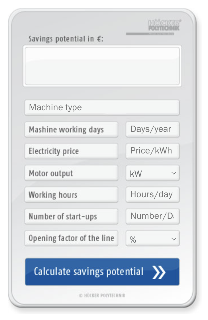 energy calculator screenshot